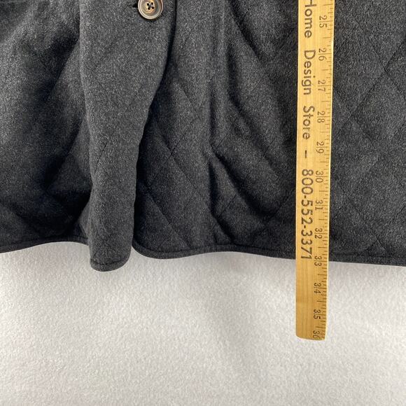 SULKA Jacket Womens 42 Quilted Wool Alpaca Nylon Reversible Barn Car Coat Gray - Picture 13 of 16